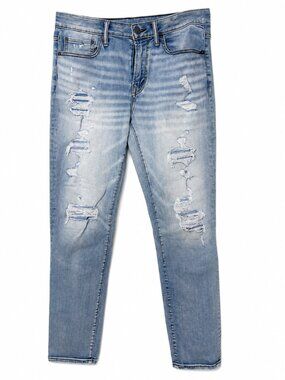 American Eagle AirFlex 360 Men's Slim Distressed Jeans Light Wash 32x32